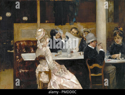 Gervex. Henri - Cafe Scene a Parigi Foto Stock