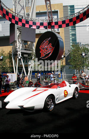 Il corridore di velocità Premiere Mach 5 race car 4-26-2008 / Nokia Theater / Los Angeles, CA / Warner Brothers / Foto di Giuseppe Martinez Riferimento File # 23503 0005JM per solo uso editoriale - Foto Stock