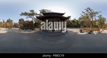 Visualizzazione panoramica a 360 gradi di Lingyin scenic Hangzhou - klippe statue - Royal compresse padiglioni