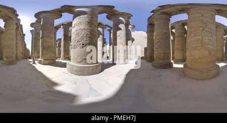 Visualizzazione panoramica a 360 gradi di Tempio di Karnak colonne