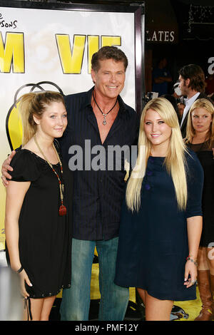 'The Simpsons Movie" (Premiere) Taylor-Ann Hasselhoff, David Hasselhoff, Hayley Hasselhoff 7-24-2007 / Mann Bruin e Mann Village Theatre / Westwood, CA / XX Century Fox / Foto di Giuseppe Martinez Riferimento File # 23133 0037JM per solo uso editoriale - Foto Stock