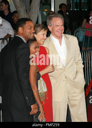 "Le donne " Premiere Will Smith, Jada Pinkett Smith, Annette Bening, Warren Beatty 9-4-2008 / Mann Village Theatre / Los Angeles, CA / Picturehouse / Foto © Giuseppe Martinez / Picturelux Riferimento File # 23595 0120JM per solo uso editoriale - Tutti i diritti riservati Foto Stock