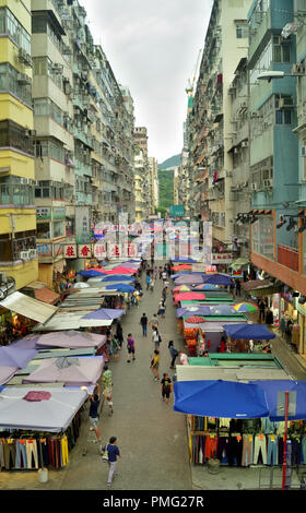 Bancarelle in Mong Kok, Kowloon, Hong Kong Foto Stock