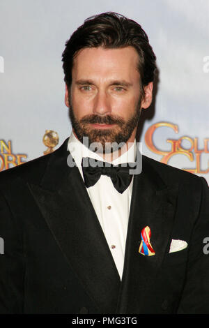 Jon Hamm a 'sessantasettesima Annuale di Golden Globe Awards - Press Room" tenutasi presso il Beverly Hilton Hotel di Beverly Hills, CA domenica 17 gennaio, 2010. Foto di Picturelux Foto Stock