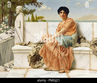 Godward John William - nei giorni di Saffo (Reverie) Foto Stock