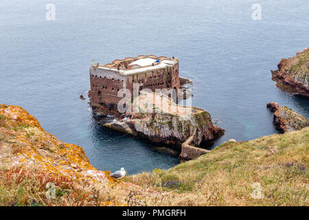 Isole Berlengas, Portogallo - 21 Maggio 2018: Forte de Sao Joao Baptista, Foto Stock