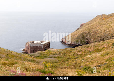 Isole Berlengas, Portogallo - 21 Maggio 2018: Forte de Sao Joao Baptista Foto Stock