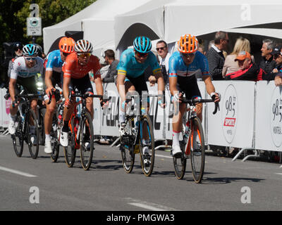 Montreal, Canada. Piloti di gareggiare al Grand Prix Cycliste gara di Montreal, parte di UCI world tour. Foto Stock