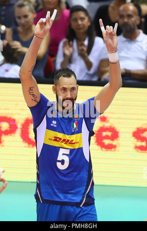 Firenze, Italia. Xviii Sep, 2018. OSMANY JUANTORENA ITALIA VS SLOVENIA volley maschile di campionati del mondo di Firenze il 18 settembre 2018 Credit: Filippo Rubin/Alamy Live News Foto Stock