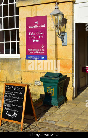 La biglietteria al Castle Howard, North Yorkshire, Inghilterra, Regno Unito Foto Stock