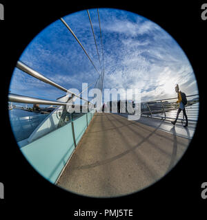 MediaCityUK Bridge, Salford Quays, Manchester Foto Stock