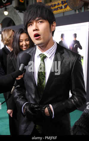 Jay Chou presso il Los Angeles Premiere del Hornet verde svoltasi presso il Grauman's Chinese Theatre a Hollywood, CA il lunedì, 10 gennaio 2011. Foto di Pedro Ulayan Pacific Rim Photo Press / PictureLux Foto Stock