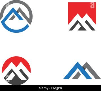 Lettera M Business corporate unità astratta logo vettoriale Illustrazione Vettoriale