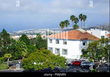 Firgas, Gran Canaria, Spagna - 04 January, 2018. Splendida vista dal mirador Plaza de San Roque nella Città di Firgas, Gran Canaria, Spagna, Foto Stock