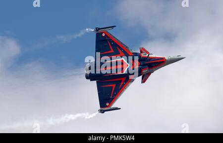 Francese Air Force - Rafale C effettuando al 2018 Royal International Air Tattoo Foto Stock