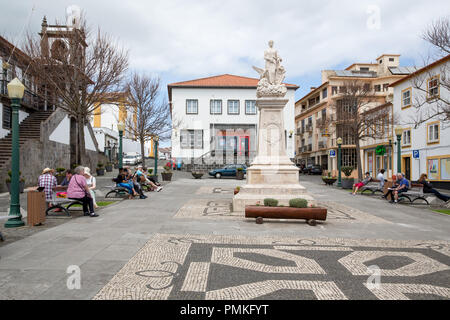 La piazza principale di Praia da Vitoria a Terceira, Azzorre Foto Stock