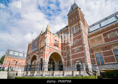Amsterdam, Lug 22: vista esterna del Museo Rijks museum il Lug 22, 2017 a Amsterdam, Paesi Bassi Foto Stock