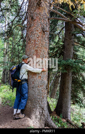 Molte persone che trovare la struttura avvolgente calmante sono state etichettate con "eco-freaks' o 'ambientalisti'. Essi cercano la connessione con la natura Foto Stock