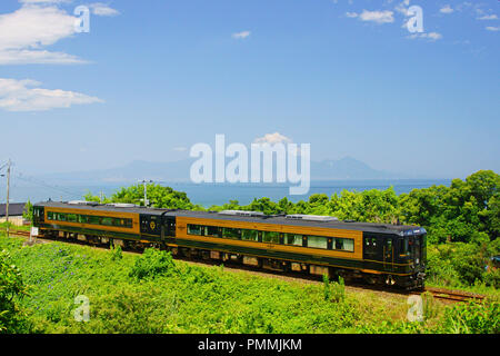 Mt. Unzen fugen e A-Train, Kumamo Prefettura, Giappone Foto Stock