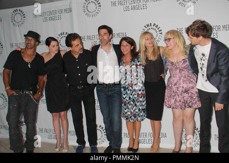 Shemar Moore, Paget Brewster, Joe Mantegna, Thomas Gibson, Erica Messer, A.J. Cuocere, Kristen Vangsness, Matthew Gray Gubler09/06/11,l'PaleyFest, 2011 rientrano in anteprima tv parti CBS @ Paley Centre for Media, Beverly Hills Foto di Manae Nishiyama/ HollywoodNewsWire.net/ PictureLux Foto Stock