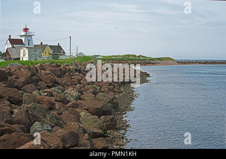 Nord Rustico Faro del porto Foto Stock