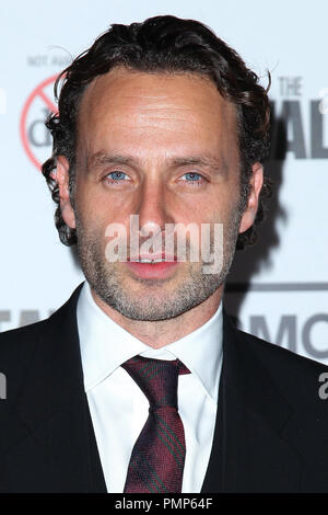 Andrew Lincoln arriva alla premiere di AMC di 'The Walking Dead terza stagione all'Universal CityWalk su Ottobre 4, 2012 in città universale, CA. (Foto di PRPP / PictureLux) Riferimento File # 31689 053PRPPEAA per solo uso editoriale - Tutti i diritti riservati Foto Stock