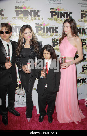 Il principe Michael Jackson, La Toya Jackson, Blanket Jackson, Monica Gabor 10/11/2012 il Sig. Rosa Drink Ginseng Launch Party tenuto presso Regent Beverly Wilshire Hotel di Beverly Hills, CA Foto di Kazuki Hirata / HNW / PictureLux Foto Stock