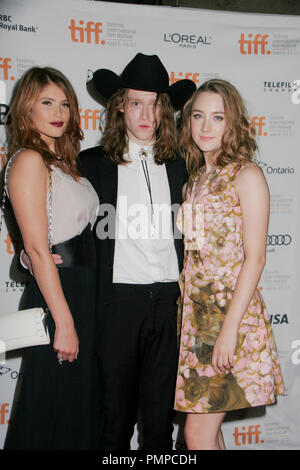 Gemma Arterton, Caleb Landry Jones, Saoirse Ronan 09/09/2012 "Bisanzio' Premiere detenute a Ryerson Theater di Toronto, Canada Foto di Izumi Hasegawa / Hollywoodnewswire.net / PictureLux Foto Stock