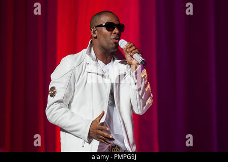 R Kelly esegue durante la sua "Single Ladies' tour presso il Nokia Theatre di Los Angeles Vivere il 2 novembre 2012 a Los Angeles. CA. Foto di Eden Ari / PRPP / PictureLux Riferimento File # 31687 016PRPPEA per solo uso editoriale - Tutti i diritti riservati Foto Stock