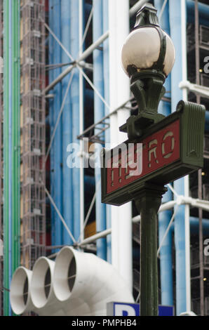 Viste del Centro Pompidou Foto Stock