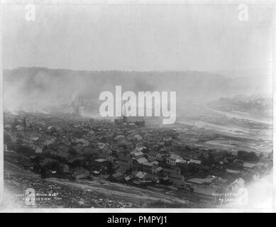 Panoramica di Johnstown, Pa., dopo l'alluvione Foto Stock