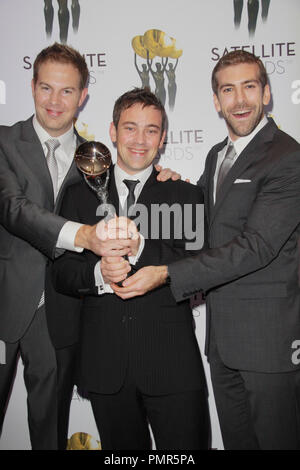 Kevin Baillie, Jim Gibbs, Ryan Tudhope 12/16/2012 XVII Satellite annuale Awards tenutosi presso hotel InterContinental Los Angeles Century City Hotel Theatre di Los Angeles, CA Foto di Izumi Hasegawa / HNW / PictureLux Foto Stock