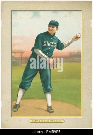 Bill Burns, Chicago White Sox, Cincinnati Reds, baseball card ritratto Foto Stock