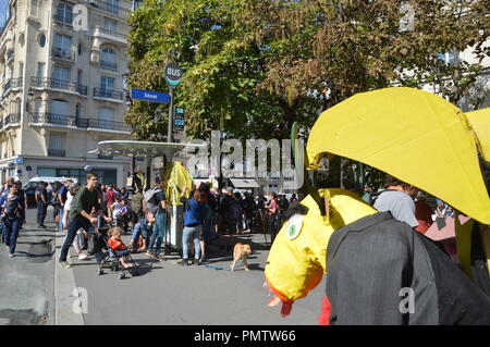 Parigi, Francia. 19 settembre 2018.12h30. Il Senato,Parigi,Francia. La protesta del dal vs l'alloggiamento legge ' Loi élan ' ALPHACIT NEWIM / Alamy Live News Foto Stock