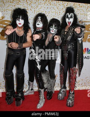 Hollywood, California, USA. Xix Sep, 2018. Kiss in America's Got Talent Show dal vivo di screening e tappeto rosso al Dolby Theatre in Hollywood, la California il 19 settembre 2018. Credito: Faye Sadou/media/punzone Alamy Live News Foto Stock