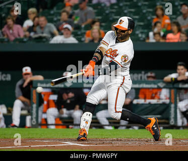 Baltimore, Stati Uniti d'America. Xix Sep, 2018. durante un Major League Baseball gioco tra il Baltimore Orioles e il Toronto Blue Jays a Camden Yards a Baltimora, MD. Justin Cooper/CSM/Alamy Live News Foto Stock
