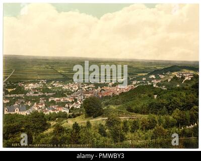 Blankenburg, dal Ziegenkopf, Hartz montagne, Germania- Foto Stock