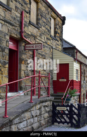 Ufficio prenotazioni a Goathland stazione sulla North Yorkshire Moors Railway Regno Unito Foto Stock