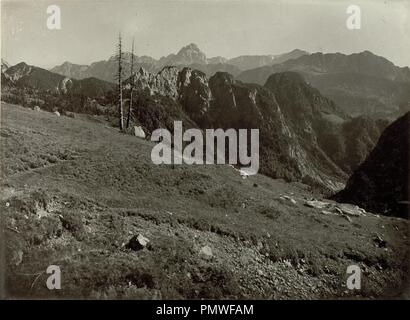 Blick vom Wege zur Kronalpe nach Süden auf Prisach. Aufgenommen, am 22.Settembre 1915. Foto Stock