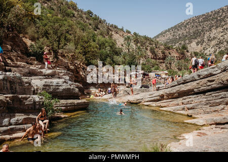 Documentario fotografie di viaggio di Paradise Valley in Alto Atlante, Agadir, Marocco Foto Stock