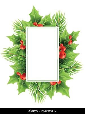 Natale greeting card template vettoriale Illustrazione Vettoriale