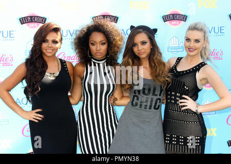 Jesy Nelson, Leigh-Anne Pinnock, Perrie Edwards e Jade Thirwall poco Mix al 2013 Teen Choice Awards teal tappeto arrivi. Gli arrivi presso Amphitheatre di Gibson in città universale, CA, 11 agosto 2013. Foto di: R.Anthony / PictureLux Riferimento File # 32084 115RAC per solo uso editoriale - Tutti i diritti riservati Foto Stock