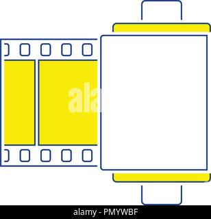 Cartuccia fotografica icona dell'aspo. Linea sottile design. Illustrazione Vettoriale. Illustrazione Vettoriale