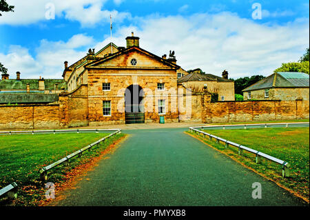 Hovingham Hall, Hovingham, North Yorkshire, Inghilterra Foto Stock