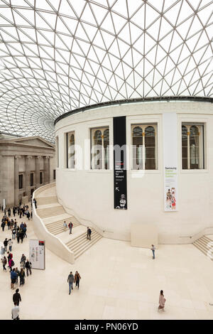 Grande Corte, al British Museum di Londra, Inghilterra, Regno Unito Foto Stock