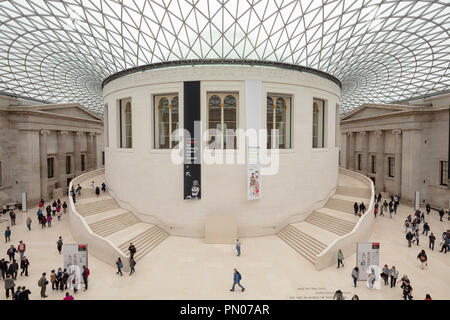 Grande Corte, al British Museum di Londra, Inghilterra, Regno Unito Foto Stock