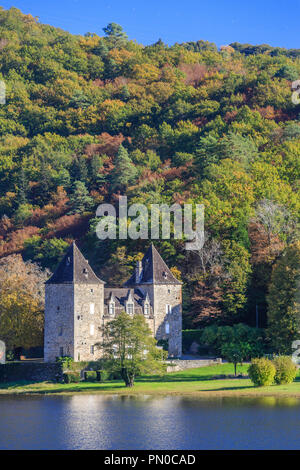 Francia, Correze, valle della Dordogna, San Marziale Entraygues, Chateau du Gibanel // Francia, Corrèze (19), la Vallée de la Dordogne, Saint-Martial-Entraygue Foto Stock