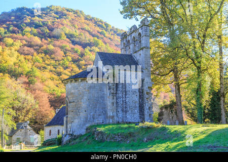 Francia, Correze, valle della Dordogna, Servieres le Chateau, Gleny borgo, cappella Gleny // Francia, Corrèze (19), la Vallée de la Dordogne, Servières-le-Châtea Foto Stock