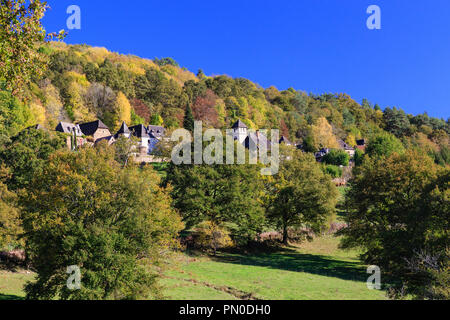 Francia, Correze, valle della Dordogna, tra Argentat e Beaulieu sur Dordogne, Bassignac le Bas // Francia, Corrèze (19), la Vallée de la Dordogne entre Ar Foto Stock