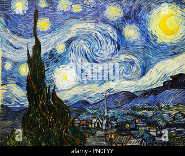 Notte stellata, Van Gogh, 1889 Foto Stock